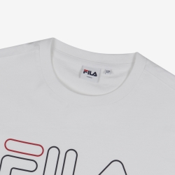 Fila 3d Logo - Naisten Poolopaita - Valkoinen | FI-69989